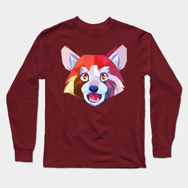 Low-Poly Redpanda Long Sleeve T-Shirt by Baja Gryphon